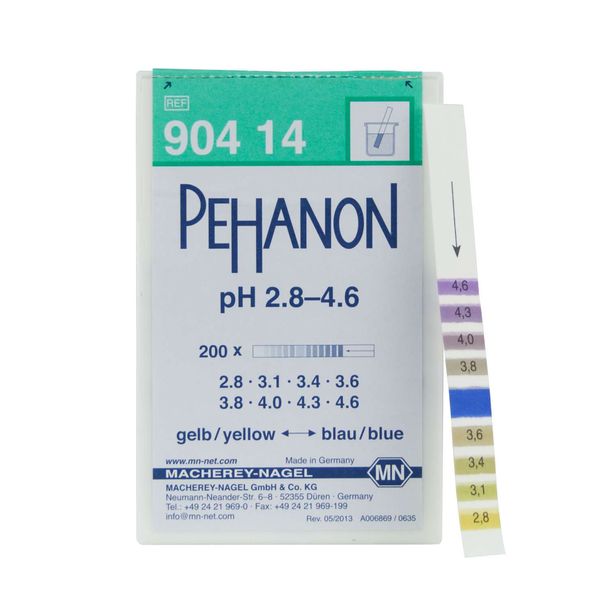 Индикаторная бумага для определения рН в окрашенных образцах PEHANON® 2,8-4,6